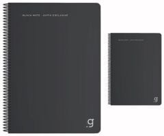Black Note 17x24 Spiralli PP Kapak 80 yp Çizgili