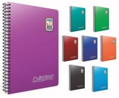 Chromo A4 Spiralli PP Kapak 200 yp Kareli