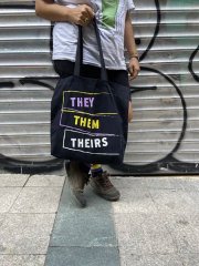 They-Them-Theirs Kanvas Çanta - Siyah