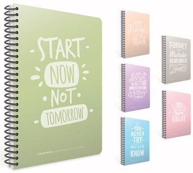 Clever Notes A4 Spiralli PP Kapak 100 yp Kareli