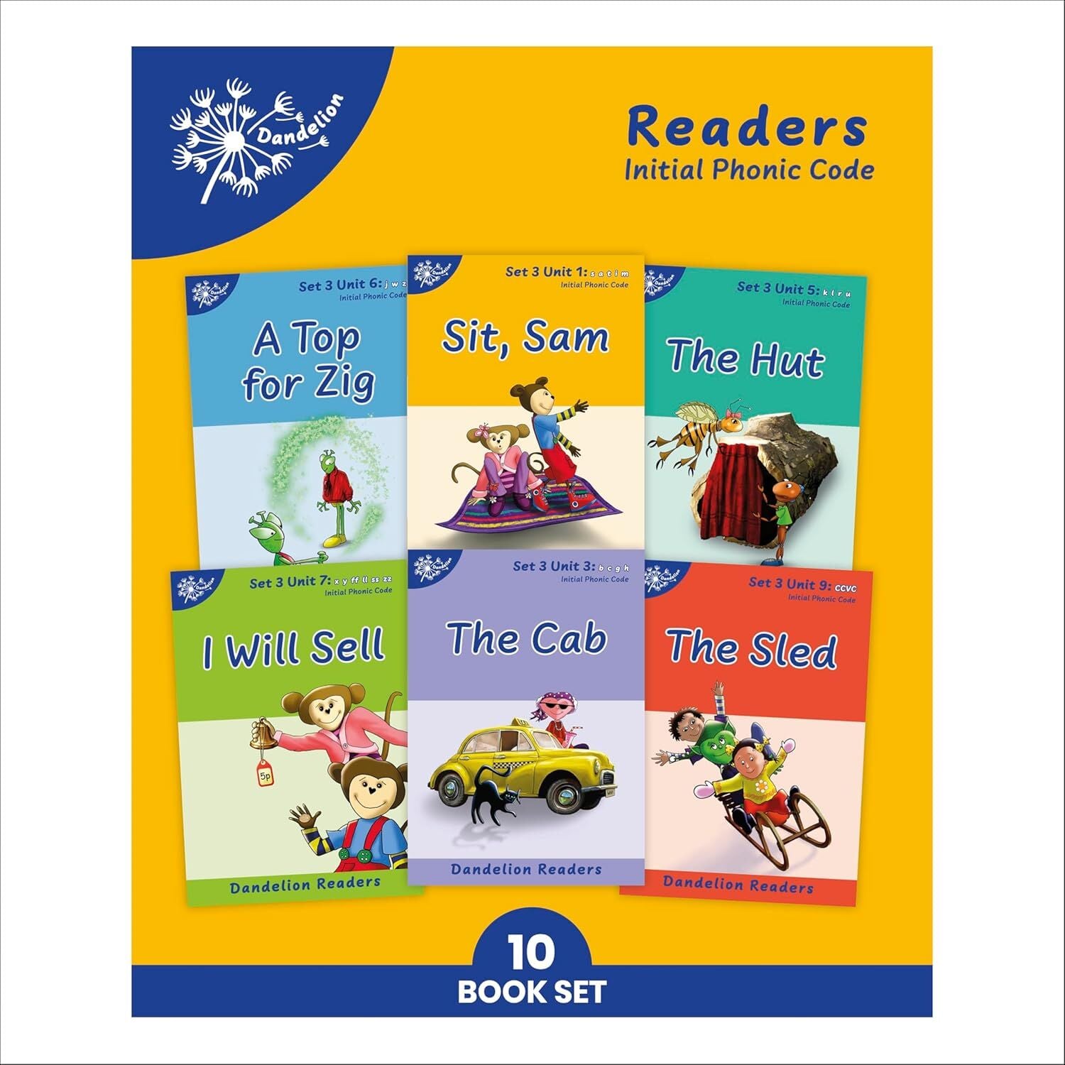 Phonic Books Dandelion Readers Set 3 Units 1-10