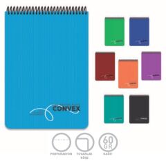 Convex A4 PP Kapak Bloknot 100 yp Çizgili Defter