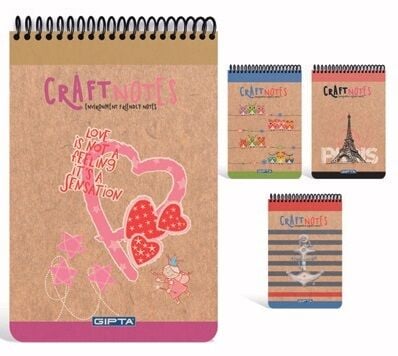 Craft Notes A4 Spiralli Sert Kapak Bloknot 100 yp Çizgili