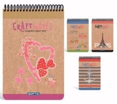Craft Notes A4 Spiralli Sert Kapak Bloknot 100 yp Çizgili