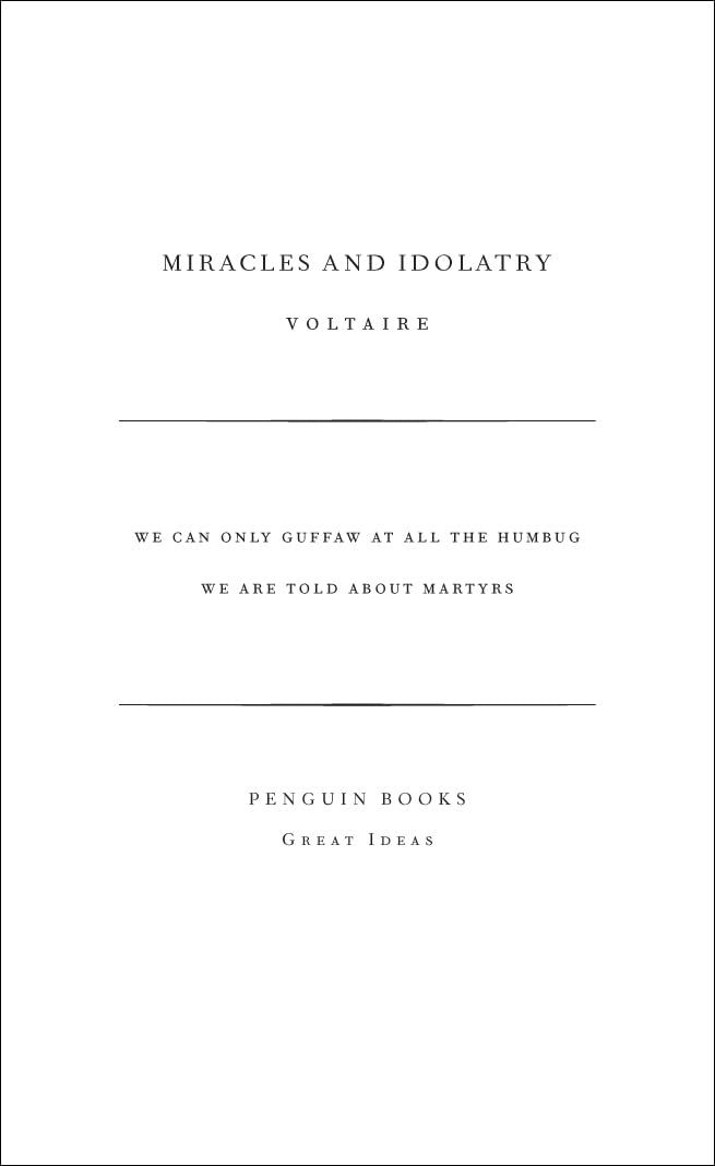 Miracles and Idolatry