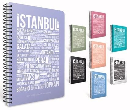 İstanbul A4 Spiralli PP Kapak 100 yp Kareli