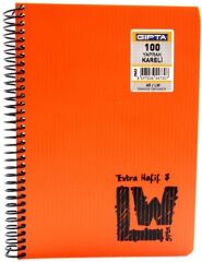 LW A4 Spiralli PP Kapak Defter 80 yp Kareli
