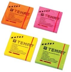 Temat Yapışkanlı Not Kağıdı 75x75 80 yp Neon Pembe