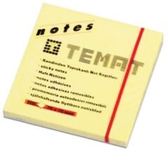 Temat Yapışkanlı Not Kağıdı 75x75 80 yp Pastel Sarı